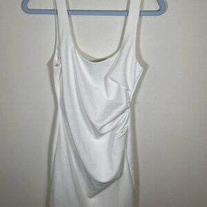 Showpo White Ruched Mini Dress